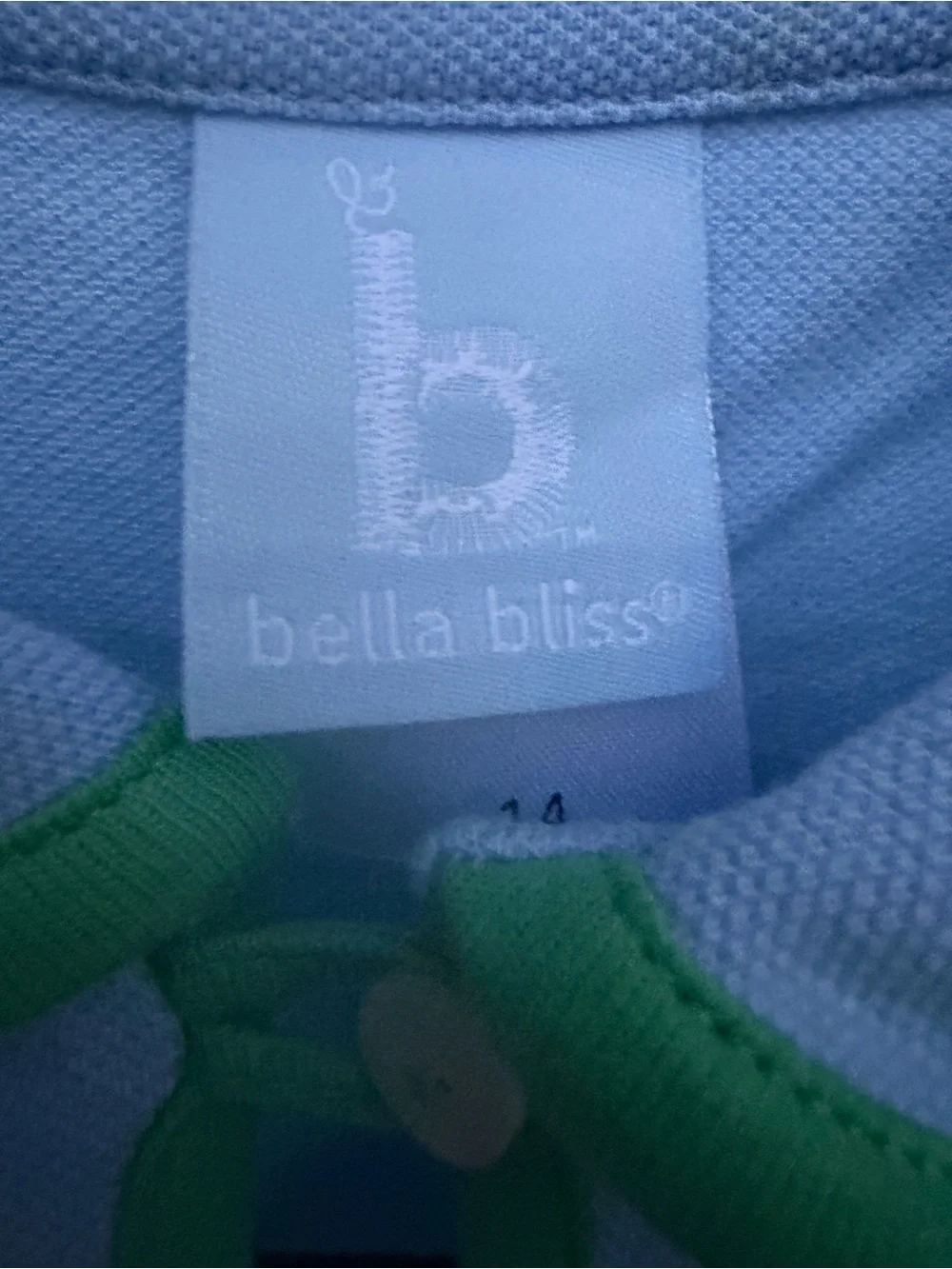 Bella Bliss Blue & Green Sleeveless Polo Shift Dress Girls Size 14 Preppy
